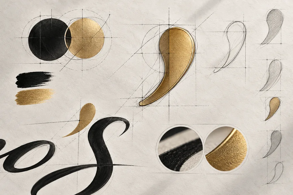 Study of the gold and black palette of Graziano's